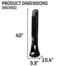HONEYWELL HYF290BC QuietSet Whole Room Tower Fan, Black, with Oscillation, Remote Control, Slim Profile