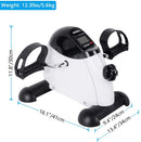 OneTwoFit Mini Exercise Bike Portable Pedal Exerciser Legs and Arms Fitness Cycling with LCD Display for Seniors Rehab