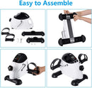 OneTwoFit Mini Exercise Bike Portable Pedal Exerciser Legs and Arms Fitness Cycling with LCD Display for Seniors Rehab