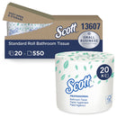 Kimberly-Clark Scott 13607 2-Ply Standard Roll Bathroom Tissue, White (20 Rolls of 550)