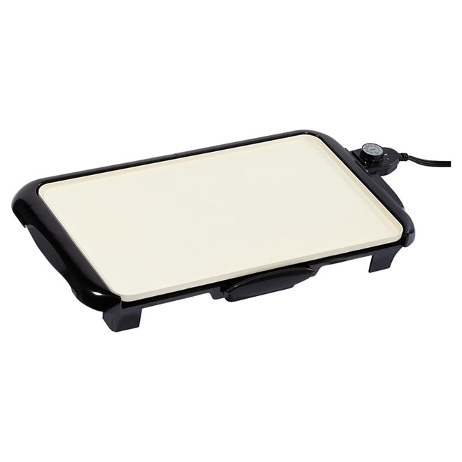 Oster DuraCeramic Griddle with Warming Tray, Black and White