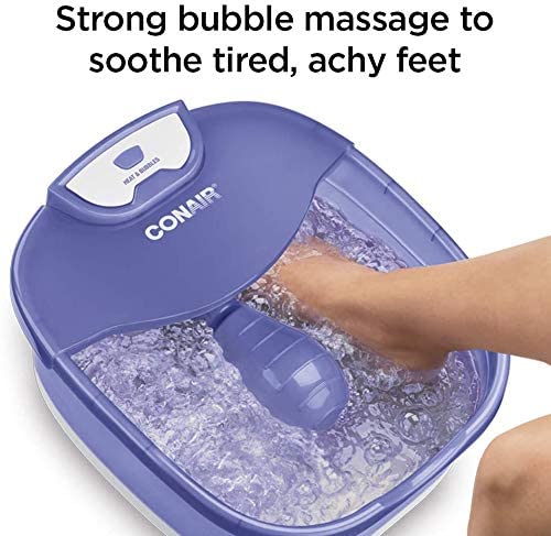 Conair Heat Sense Premium Foot Spa/Pedicure Spa with Massaging Foot Rollers, Bubbles and Heat