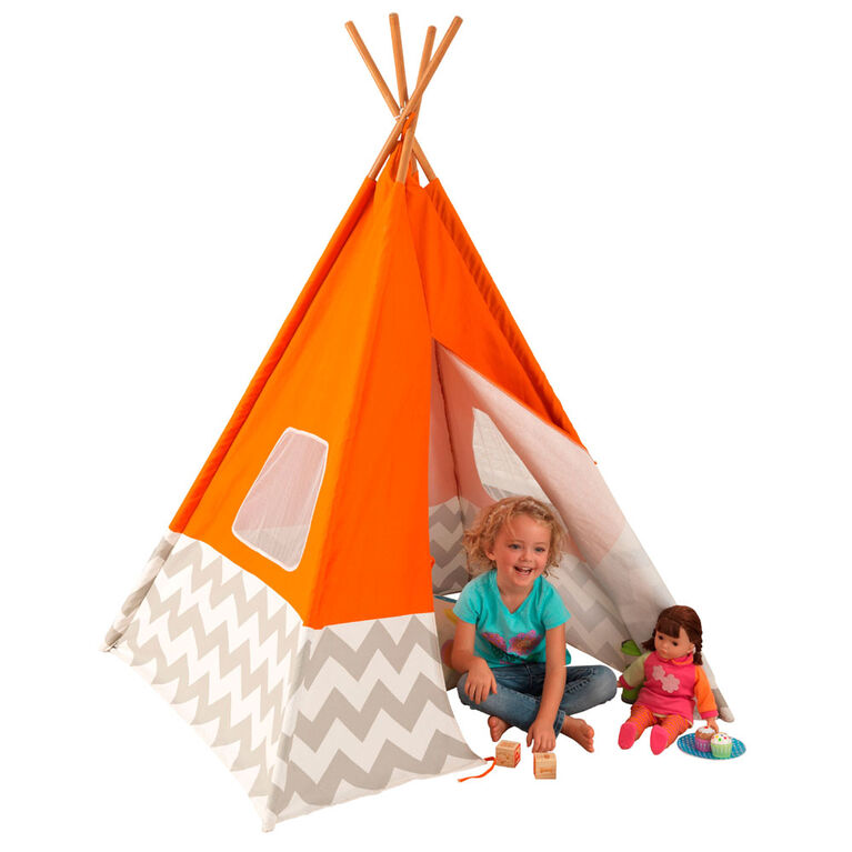 KidKraft Deluxe Play Teepee - Orange