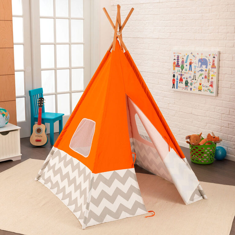 KidKraft Deluxe Play Teepee - Orange