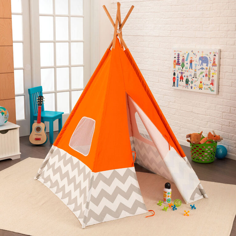 KidKraft Deluxe Play Teepee - Orange