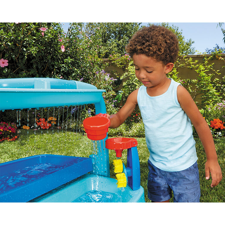 Little Tikes Easy Store Outdoor Folding Water Play Table with Accessories