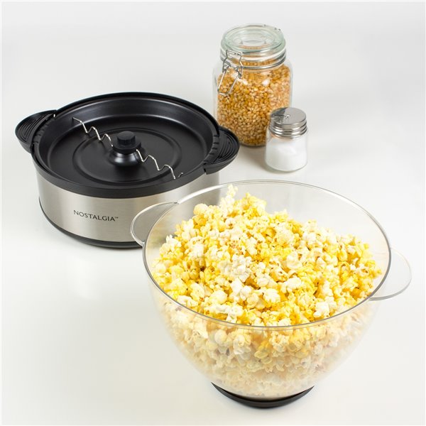 Nostalgia 6-Quart Stainless Steel Stirring Speed Popcorn Popper