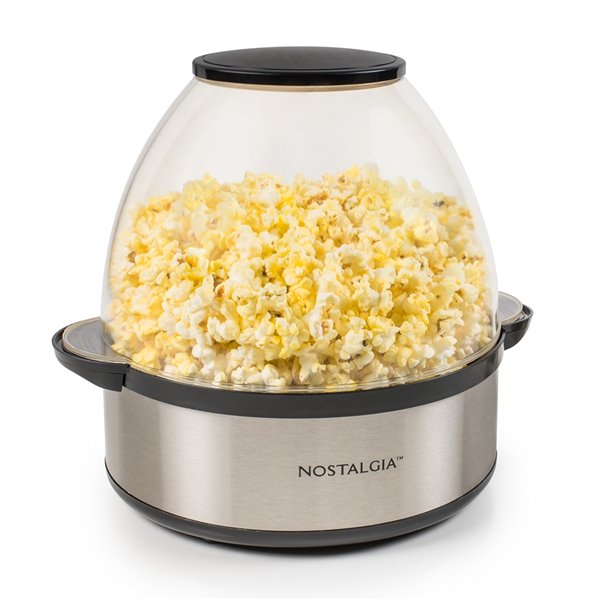 Nostalgia 6-Quart Stainless Steel Stirring Speed Popcorn Popper