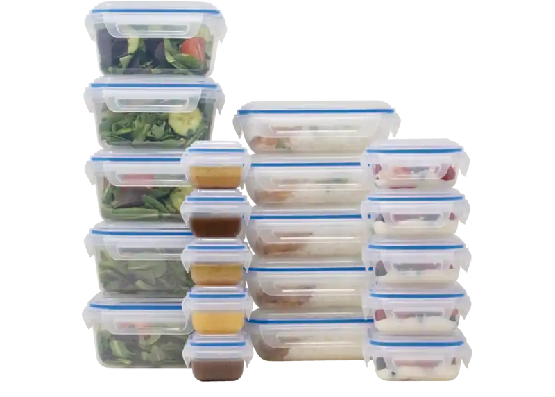 SnapLock Plastic Food Storage Container Set with Airtight Seal, 40-pc