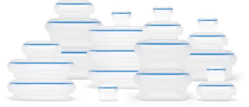 SnapLock Plastic Food Storage Container Set with Airtight Seal, 40-pc