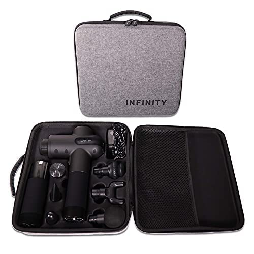 Infinity PR Pro Endurance Percussion Massage Device (Black) Swappable Battery Included 45W high Torque and Performance brushless Motor Eight Hour Total runtime