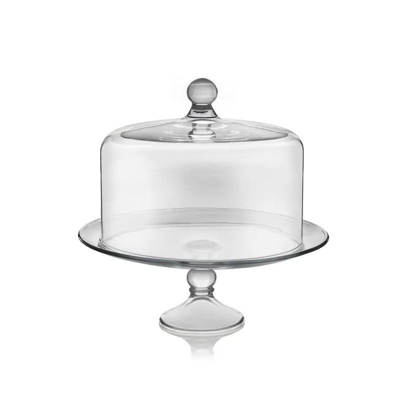 Libbey Selene Glass Cake Stand with Dome