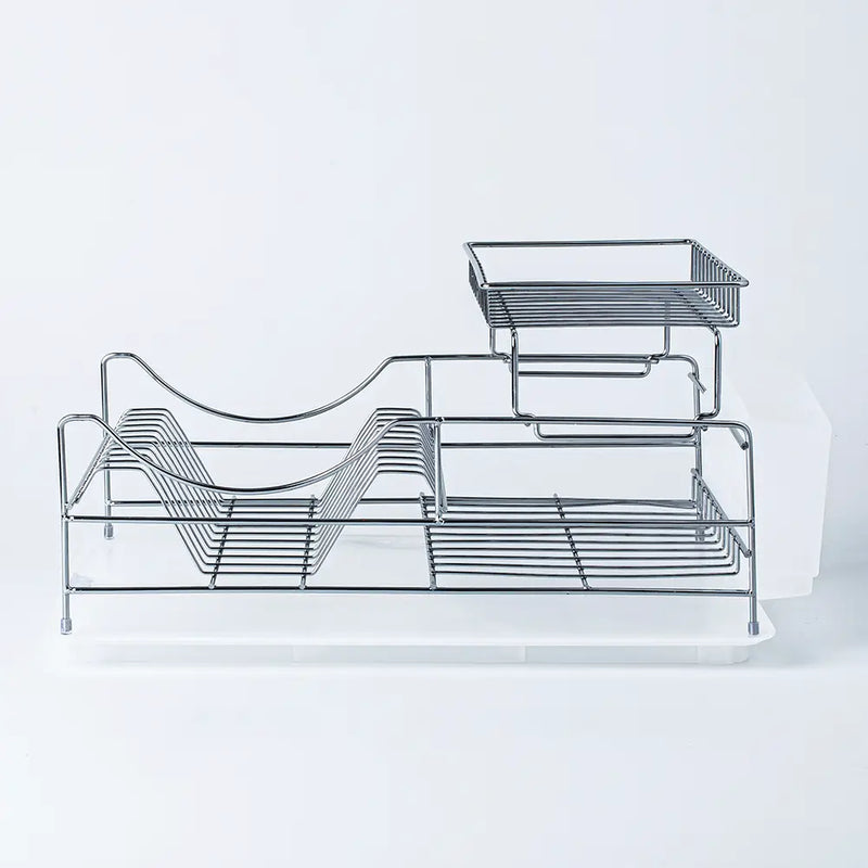 Scoop 2-Tier Dish Rack - White