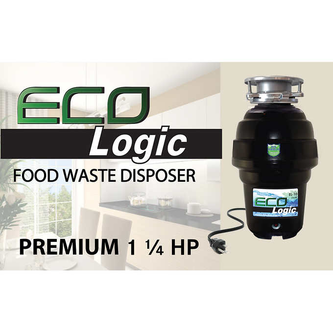 Eco-Logic 10 Premium Food Waste Disposer with 3-bolt Mount