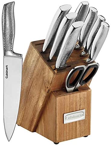 Cuisinart 10-piece Soft Hammered German Steel Knife Block Set