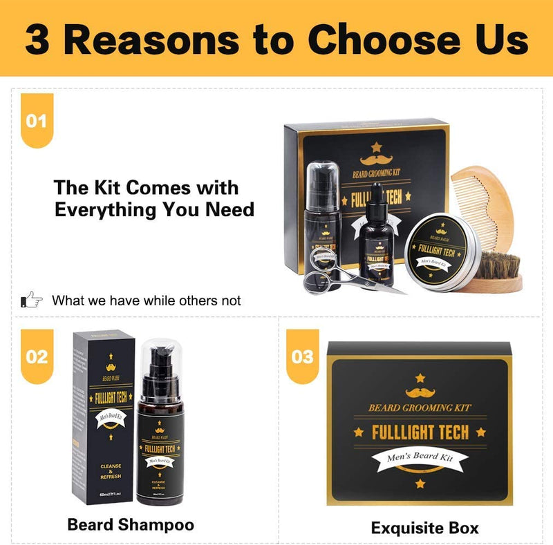 Fulllight Tech Beard Kit for Men Grooming & Care W/Beard