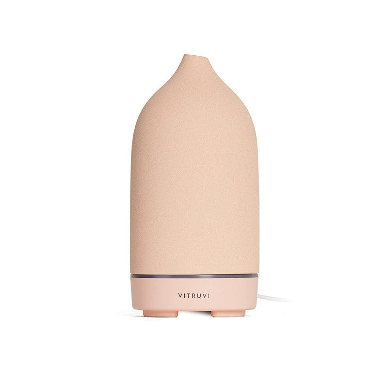 Vitruvi Stone Diffuser, Ceramic Ultrasonic Essential Oil Diffuser for Aromatherapy  (Blush)