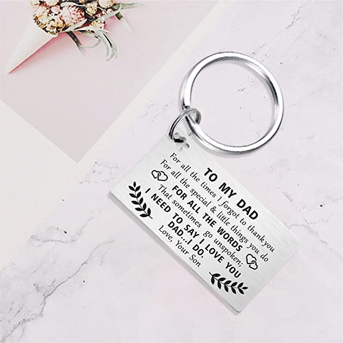 Fathers Day Gifts, Keychain for Dad