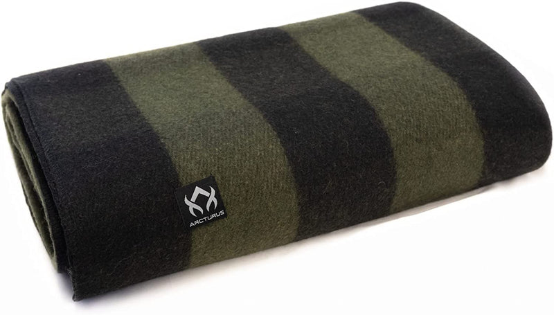 Arcturus Backwoods Wool Blanket - 4.5lbs, Warm, Heavy, Washable, Large | Great for Camping, Outdoors, Survival & Emergency Kits