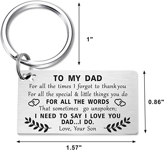 Fathers Day Gifts, Keychain for Dad