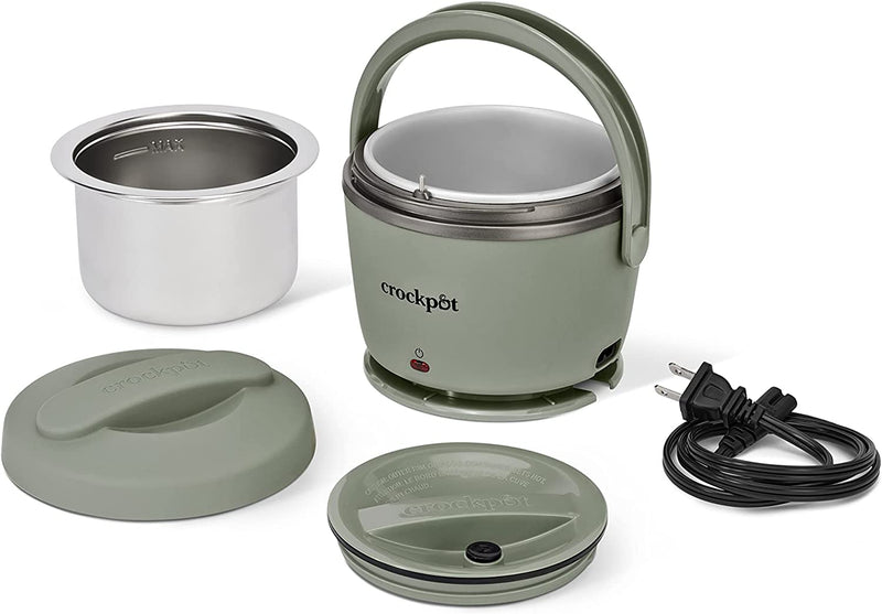 Crockpot 20-oz Lunch Crock Food Warmer Heated Lunch Box – Moonshine Green