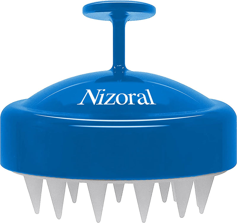 Nizoral Hair Shampoo 2% Ketocinazole Anti Dandruff Shampoo and Brush with Soft Silicone Scalp Massager head brush