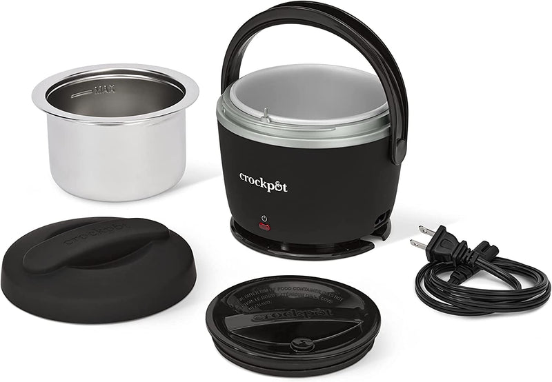 Crockpot 20-oz Lunch Crock Food Warmer Heated Lunch Box Black