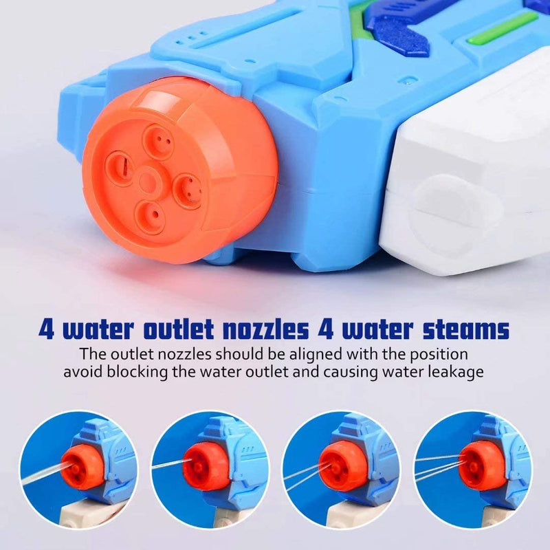 Hitop 2 Pack Water Gun, Super Water Soaker Blaster 300CC Water Toys for Kids Outside Inflatable Swimming Pool Toys