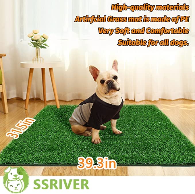 SSRIVER Artificial Grass for Dogs Potty Training Grass Pee Pad for Indoor and Outdoor Pet