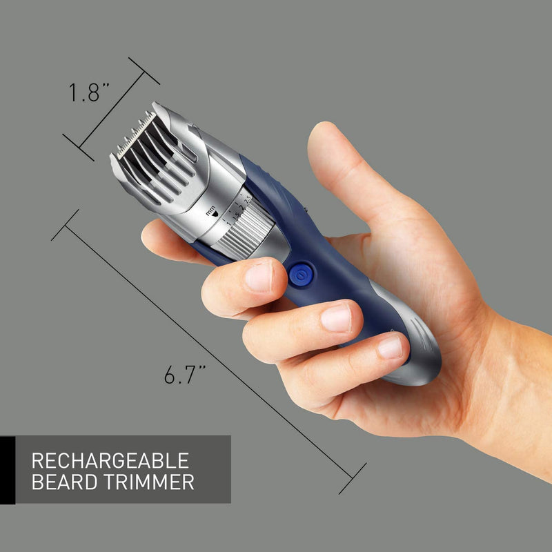 Panasonic ERGB40S Milano Rechargeable Wet/Dry Beard Trimmer, Silver