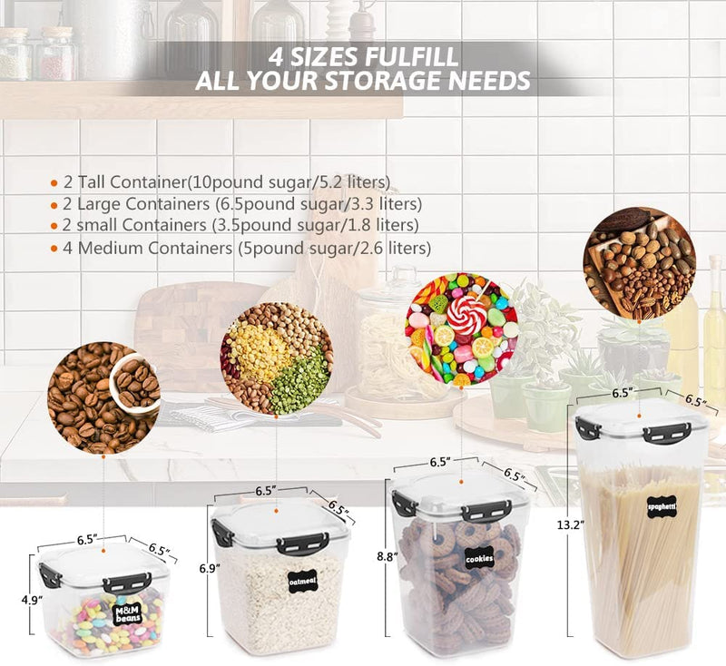 Airtight Food Storage Containers with Lids Set of 10