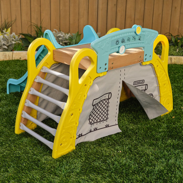 KidKraft  Camp and Slide Toddler Climber with Hideaway Tent