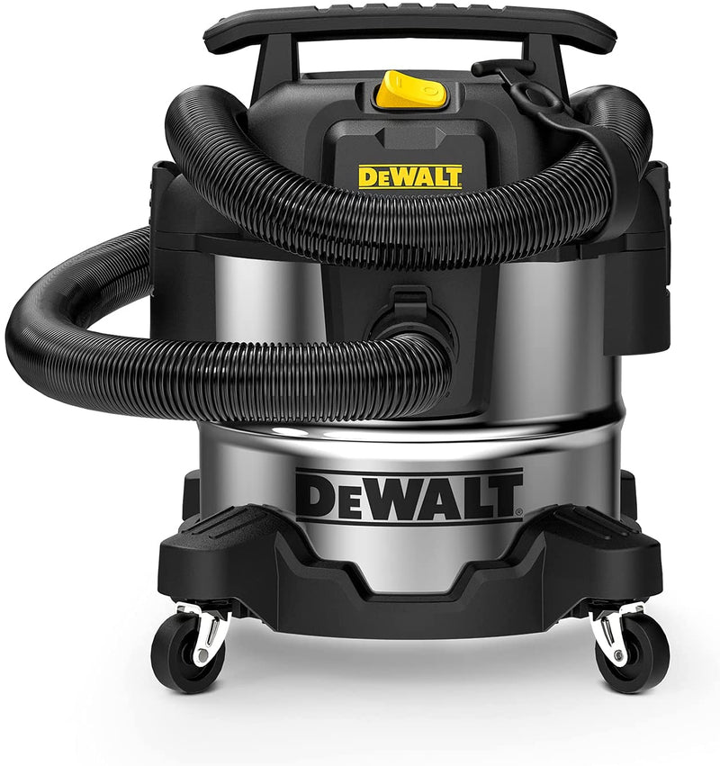 DEWALT 5 Gallon Stainless Steel Wet/Dry Vac, 4 Peak HP Horsepower Shop Vacuum Cleaner