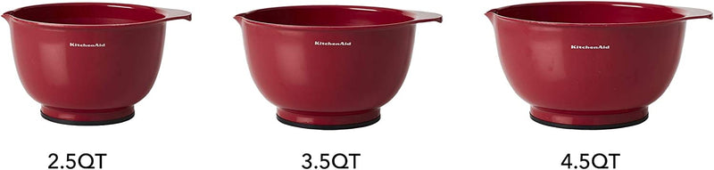 KitchenAid Classic Mixing Bowls, Set of 3, Empire Red