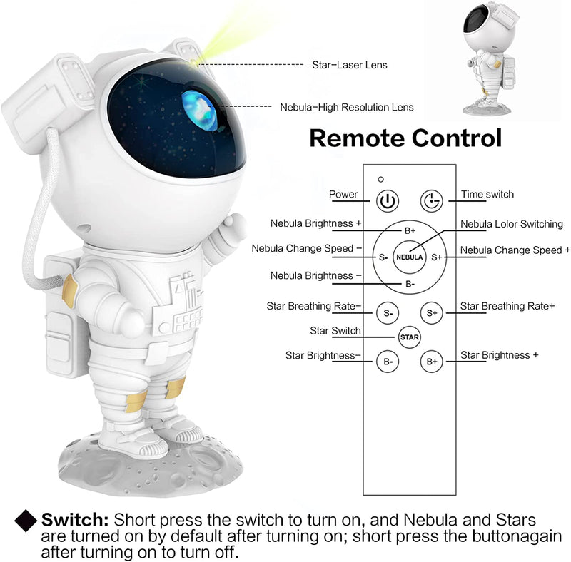 Astronaut Galaxy Star Projector