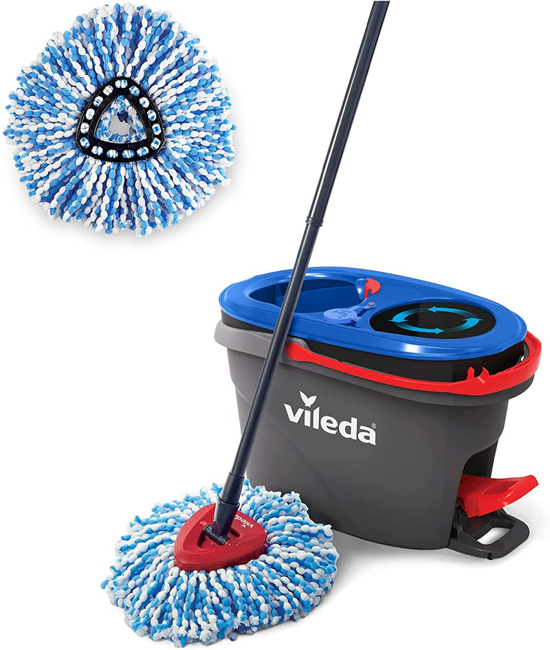 Vileda EasyWring RinseClean Spin Mop & Bucket System with 1 Extra Refill