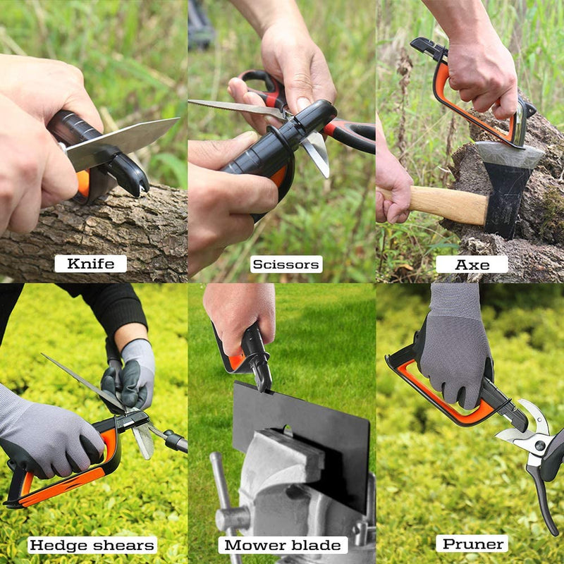 SHARPAL 103N All-in-1 Knife Lawn Mower Blade Axe Machete Pruner Shear Scissors Multi-Sharpener & Garden Tool Sharpener