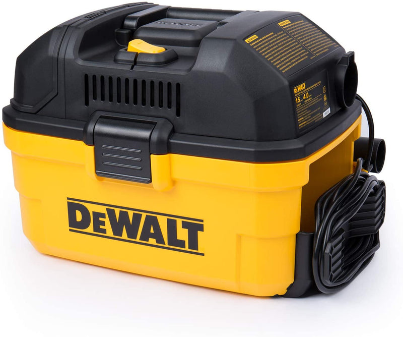 DEWALT Portable 4 Gallon Wet/Dry Vaccum, Yellow