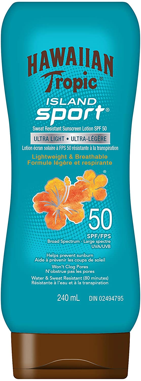 Hawaiian Tropic Island Sport Sunscreen Lotion Spf 50, 240 Milliliters