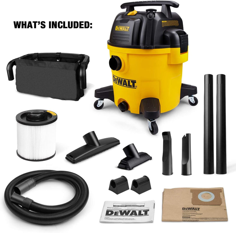 DeWALT 10 Gallon Quiet Poly Wet Dry Vacuum Yellow