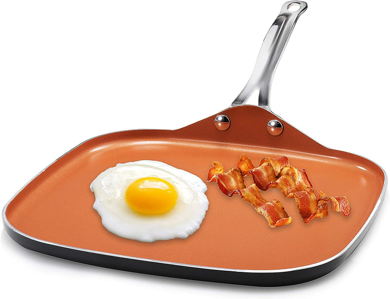 Gotham Steel Nonstick Griddle Pan 10.5 Perfect for making Eggs, Pancakes, Bacon and More