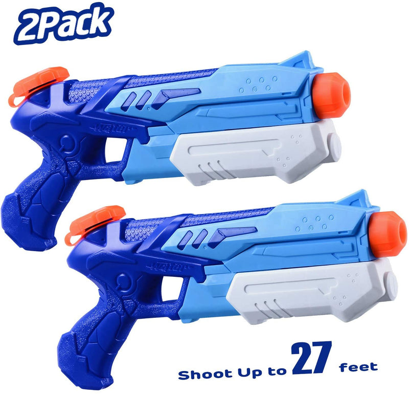 Hitop 2 Pack Water Gun, Super Water Soaker Blaster 300CC Water Toys for Kids Outside Inflatable Swimming Pool Toys