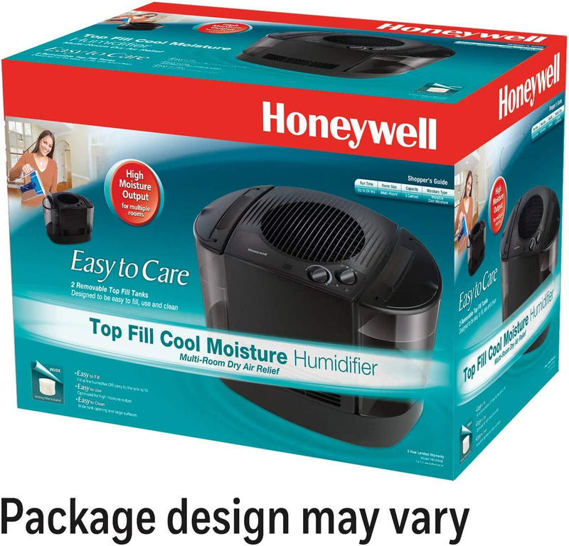 Honeywell HEV685B Easy-to-Care Cool Moisture Console Humidifier, Black