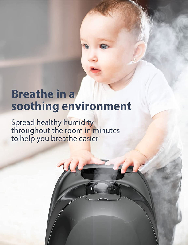 Vycol 5.6L Smart Cool Mist Humidifier with Humidity Sensor & Timer for Large Room Home, Customized Humidity