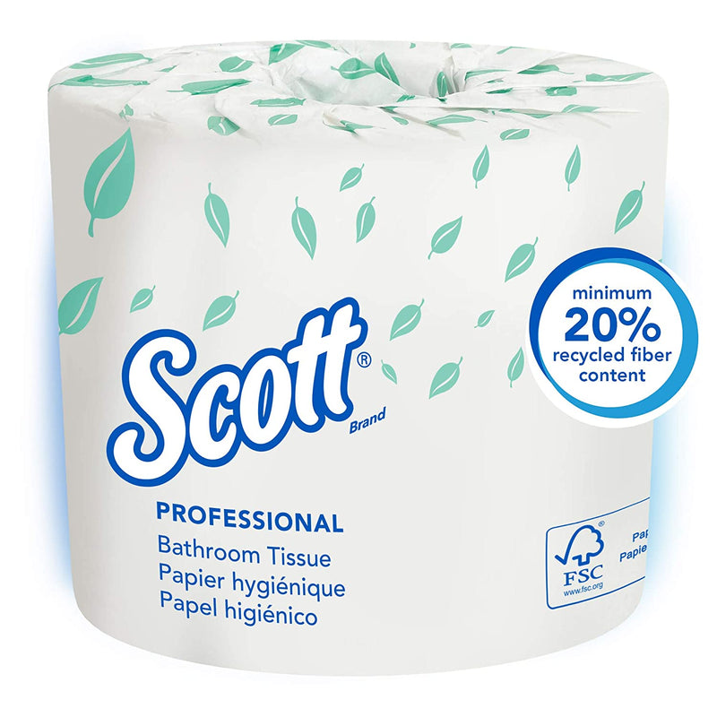 Scott Essential Professional Bulk Toilet Paper for Business (04460), 2-PLY, White, 80 Rolls / Case, 550 Sheets