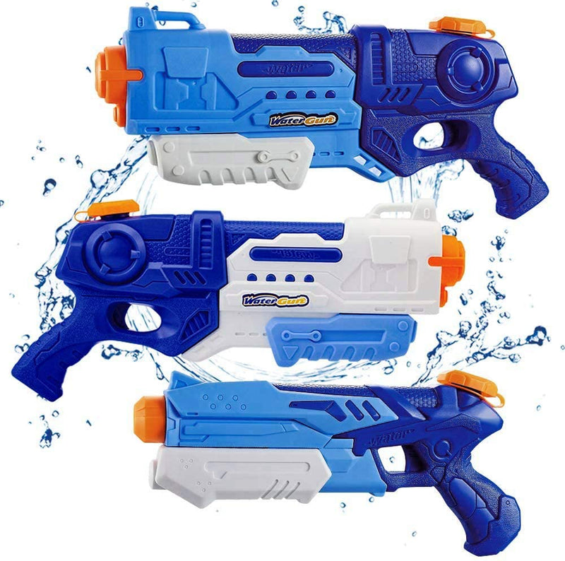 WTOR 2 Pack - 3 Pack Water Gun Toys 1200CC Squirt Gun Target Practice Huge Water Blaster/Large Capacity Squirt Gun for Beach/Longer Shooting Range Vacation Pool Party/Game Fun Far Range in Summer Water Squirt Gun Fights Play for Childrens Kids/Adults