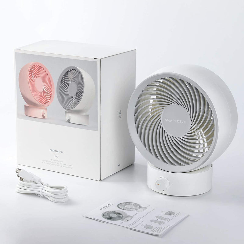 SmartDevil Mini USB Fan, Small Desk Fan with Strong Wind, Quiet Operation Portable Personal Fan for Home Office Bedroom