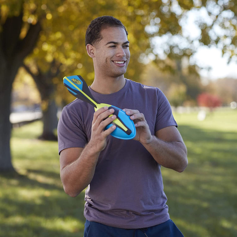 Hasbro Nerf Vortex Ultra Grip Football, Designed for Easy Catching, Howling Whistle Sound, Distance-Optimizing Tail, All-Weather Play