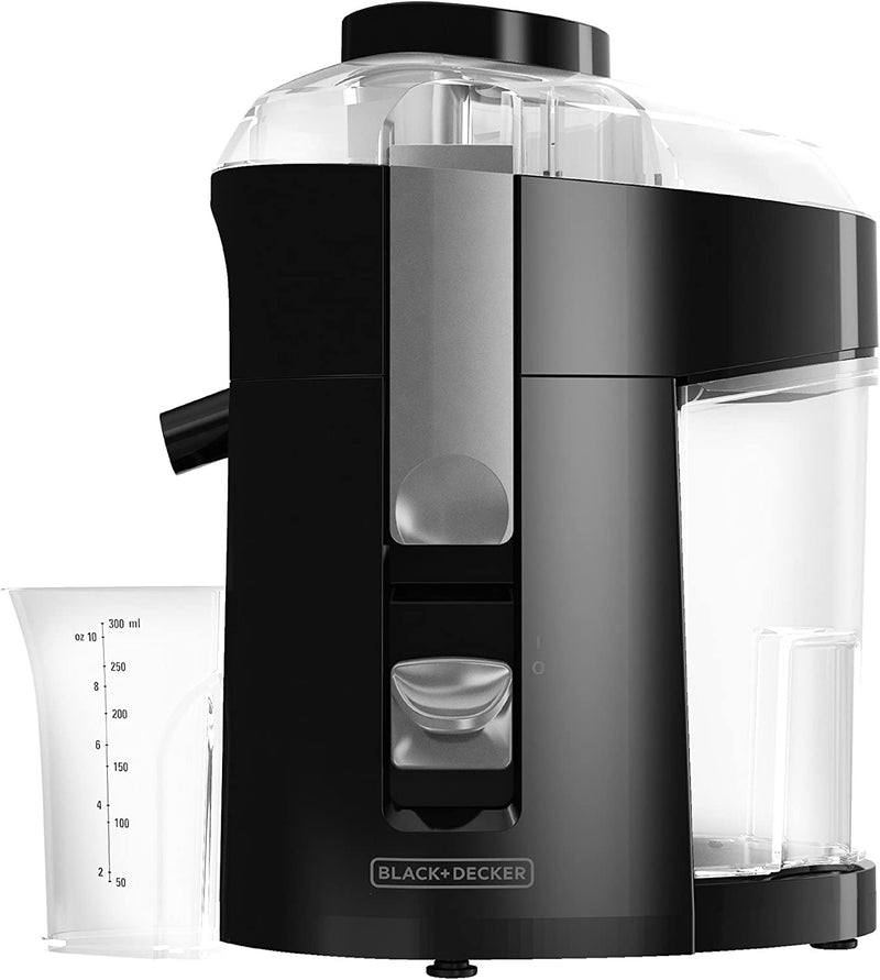 BLACK+DECKER 400-Watt Fruit and Vegetable Juice Extractor with Custom Juice Cup, Black