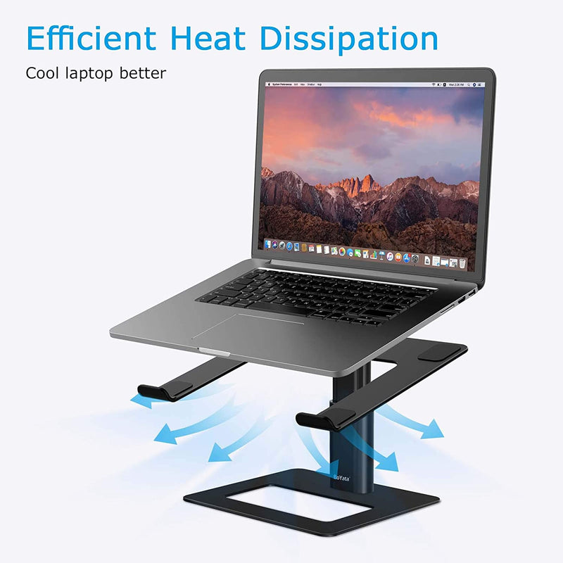 BoYata Laptop Stand, Ergonomic Aluminum Height Adjustable Computer Stand Laptop Holder for Desk, Compatible with MacBook Pro/Air, Dell, Lenovo, HP, Samsung, More Laptops 11-17"